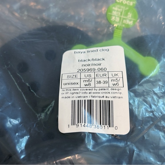 Crocs Baya Lined Clog Relaxed Fit Fleece Cozy Camp Hike Black‎ Womens Size 8 NWT - Picture 4 of 10